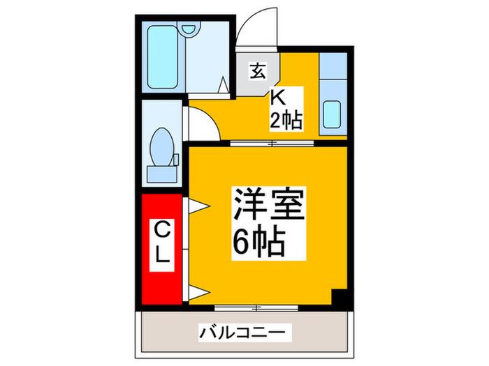 森井マンション(1K/3階)の間取り写真