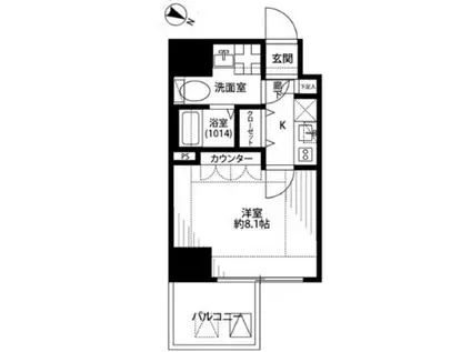 プレール・ドゥーク東京イーストV(1K/2階)の間取り写真