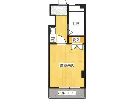 サンマリーナ古川(1K/3階)の間取り写真