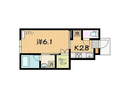 COTAN(1K/1階)の間取り写真