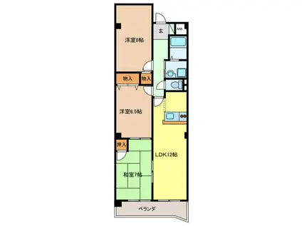 CASA NAGARA PARK(3LDK/5階)の間取り写真