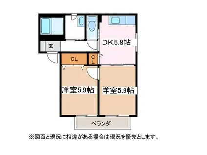 フォレストエバーINN(2K/2階)の間取り写真