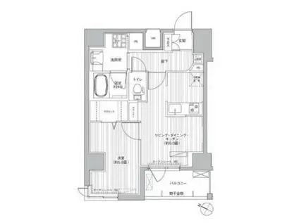カーサケイト(1LDK/9階)の間取り写真
