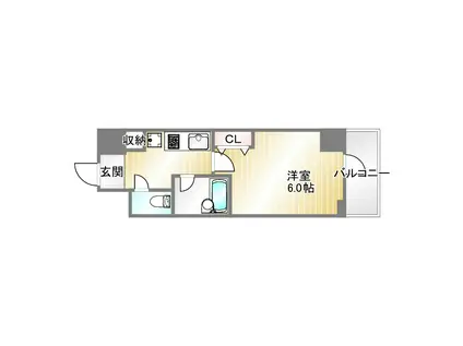 エスリード三宮フラワーロード(1K/9階)の間取り写真