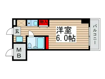 ウェルネス馬橋(ワンルーム/13階)の間取り写真