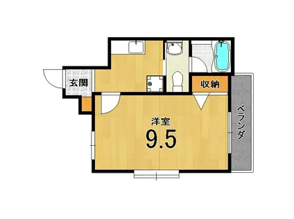 メゾン・エクセル(1K/3階)の間取り写真