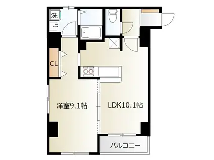 ミリアビタNO.28(1LDK/2階)の間取り写真