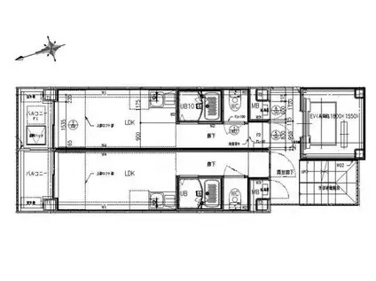 アドラーホルスト(ワンルーム/6階)の間取り写真