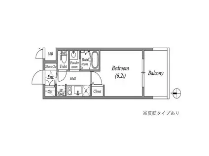 エステムコート難波VIIビヨンド(1K/3階)の間取り写真