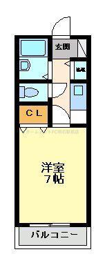 YKハイツ相生町(1K/8階)の間取り写真