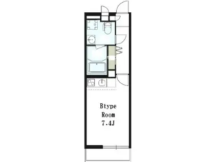 リブリ平間(1K/2階)の間取り写真