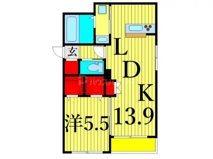 メゾン・ソレイユ(1LDK/1階)の間取り写真