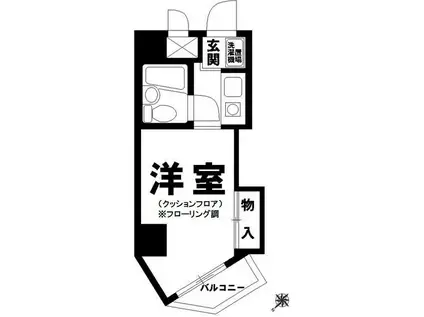 パールシティ小石川(ワンルーム/2階)の間取り写真