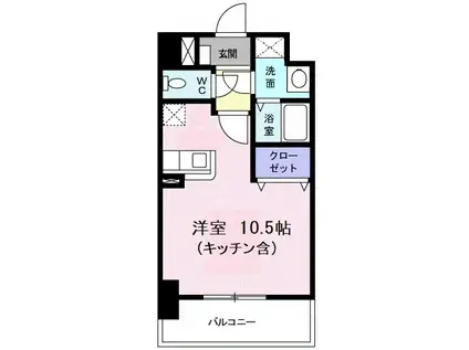 メルヴェーユ(ワンルーム/8階)の間取り写真