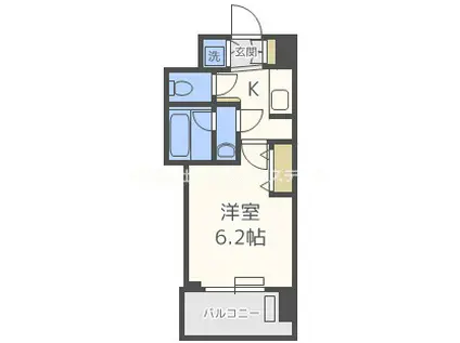 アクアプレイス梅田III(1K/11階)の間取り写真