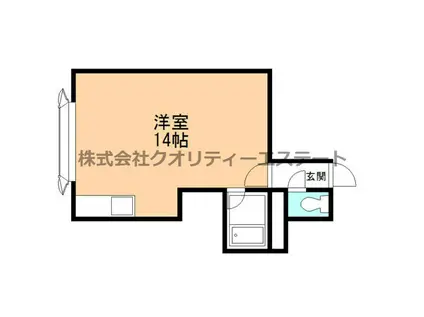 セントラルハイツ(ワンルーム/2階)の間取り写真