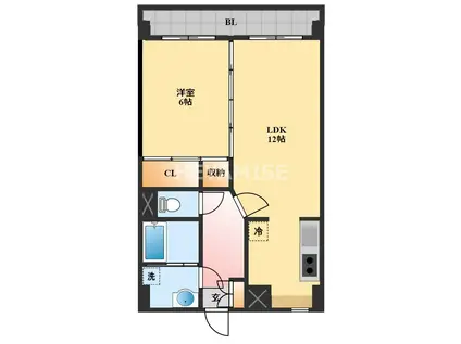 ニューリーブマンション(1LDK/2階)の間取り写真