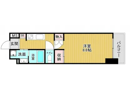 STUDIE小文字通(1K/14階)の間取り写真