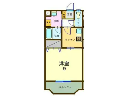 ヴィヴレMAKIII(1DK/2階)の間取り写真