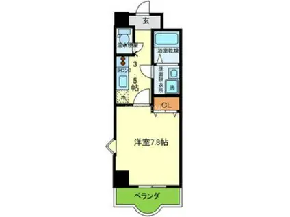 ルミエール八尾駅前(1K/7階)の間取り写真