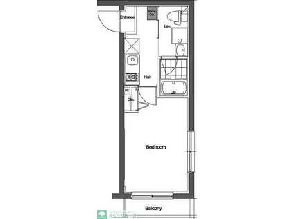 ARTESSIMO SERENO(1K/3階)の間取り写真