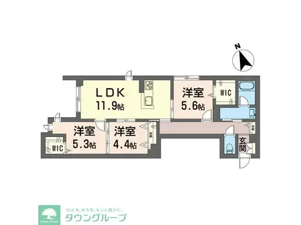 シャンテ ユー I(3LDK/1階)の間取り写真