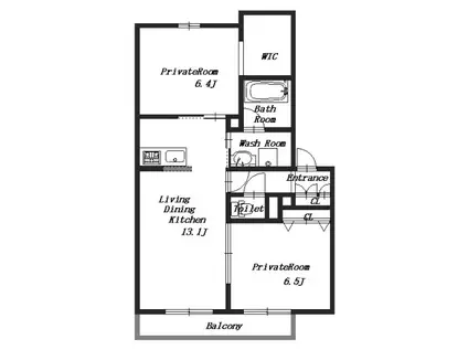 シャーメゾン クレール(2LDK/3階)の間取り写真
