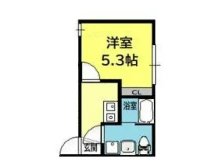 アンビエンテ東立石(1K/2階)の間取り写真