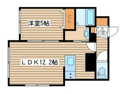 アリビオ元町(1LDK/1階)の間取り写真