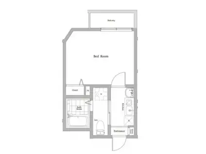 アイリス川崎(1K/3階)の間取り写真