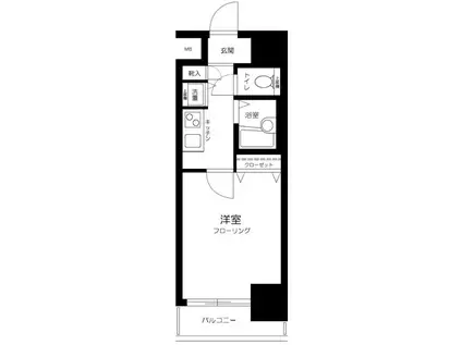 ガラ・グランディ練馬(1K/4階)の間取り写真