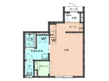 WAVY(ワンルーム/1階)の間取り写真