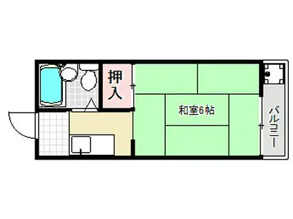 ハイツ苅原(1K/1階)の間取り写真