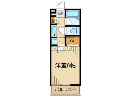 アブニール橋本(1K/2階)の間取り写真