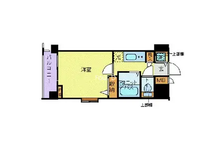 トーシンフェニックス芝アストラーレ(1K/9階)の間取り写真