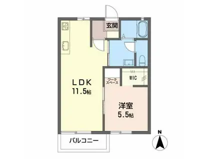 カサベルデ(1LDK/2階)の間取り写真