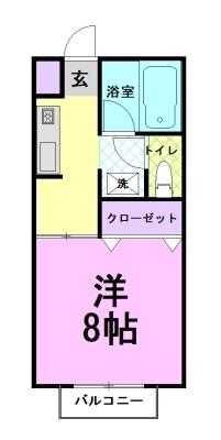 メゾン・ドラペA(1K/2階)の間取り写真