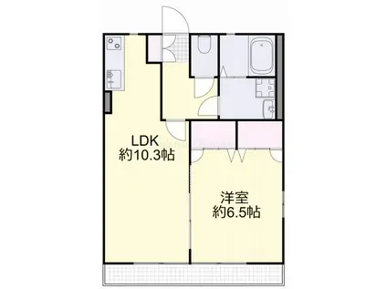 イマジン I(1LDK/2階)の間取り写真