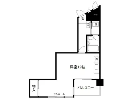 朝日プラザ花京院(ワンルーム/11階)の間取り写真