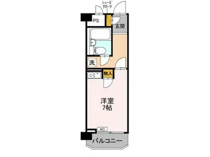 甲南クローバーハウス(ワンルーム/4階)の間取り写真