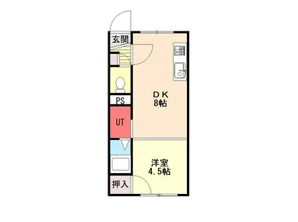 連北30条(1LDK/4階)の間取り写真