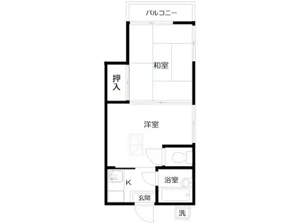 ハイム チェリー(2K/2階)の間取り写真