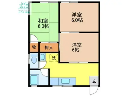 パークハイツ野田A(3K/1階)の間取り写真