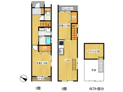 HALE MOANA(2LDK/1階)の間取り写真