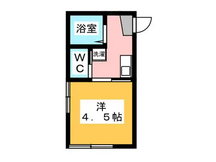 千駄木ハイム(1K/1階)の間取り写真