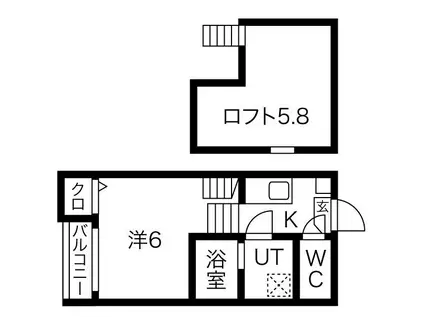 LALA FLAT ATSUTA KIRITOCHOU(1K/1階)の間取り写真