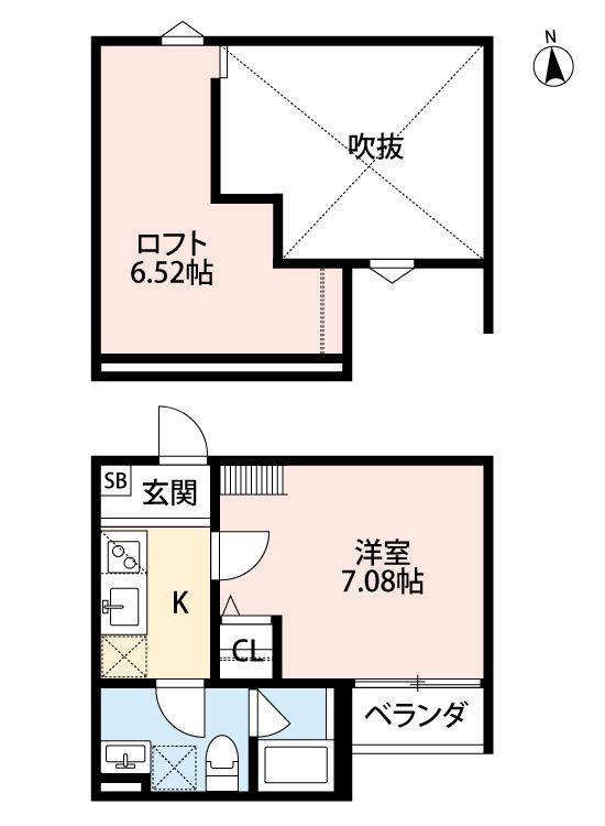 リッケ花園(1K/1階)の間取り写真