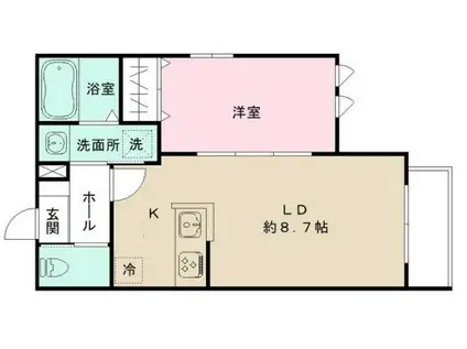 メゾン・ド・プティ(1LDK/2階)の間取り写真