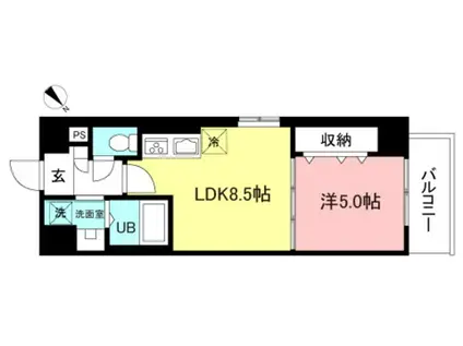 フランディール大泉(1LDK/3階)の間取り写真
