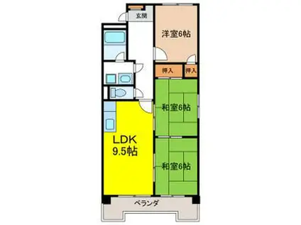 リエス豊田浄水(3LDK/7階)の間取り写真